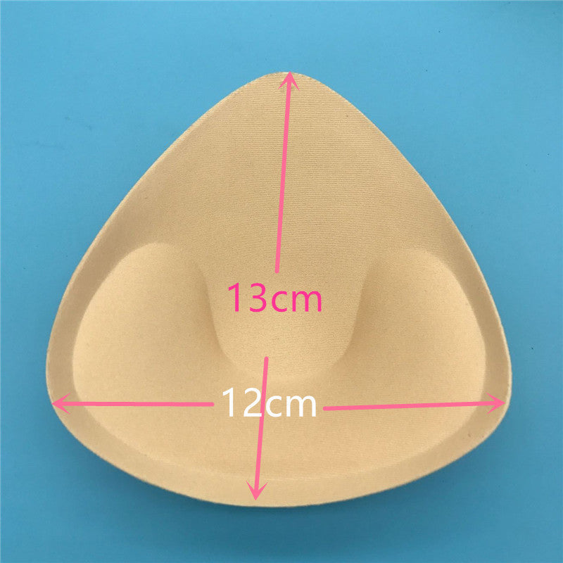 Triangle Sponge Brassiere Pad Top Thin Bottom Thick Lift Chest Gather Underwear Bra Inserts